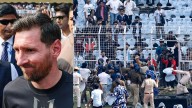 Leo Messi, 'evacuado' de emergencia en Calcuta: aficionados invaden el campo y el organizador acaba detenido