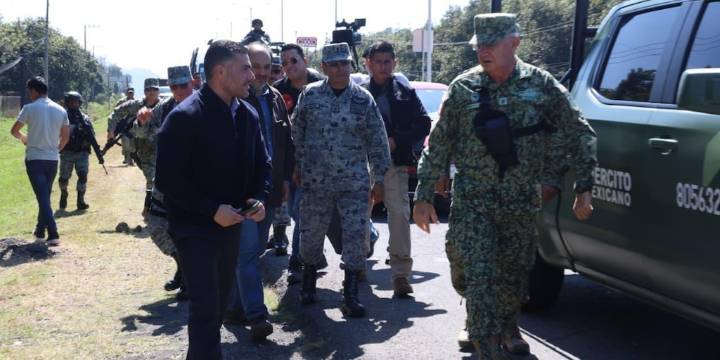 Harfuch y Trevilla Trejo visitan Uruapan para supervisar avances del Plan Michoacán