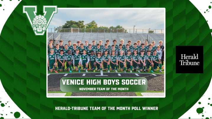 Venice High boys soccer voted November's Herald