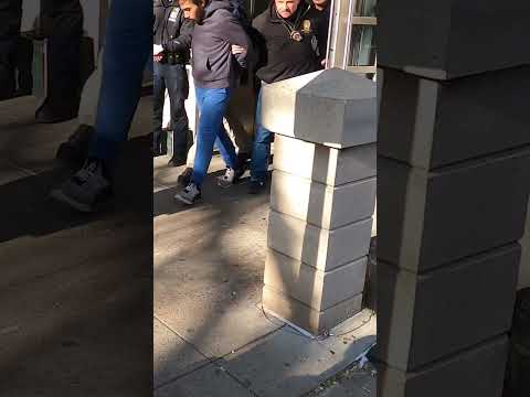 Hiram Correro escorted from police station after allegedly setting homeless man on fire #shorts