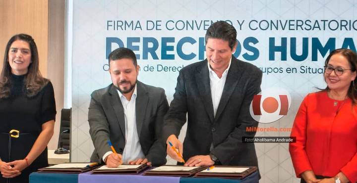 Gobierno de Morelia y CEDH firman convenio de colaboración en materia de derechos humanos