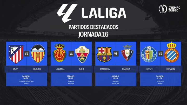Sigue en directo Tiempo de Juego este sábado desde las 13:00h con los partidos de Atlético y Barcelona