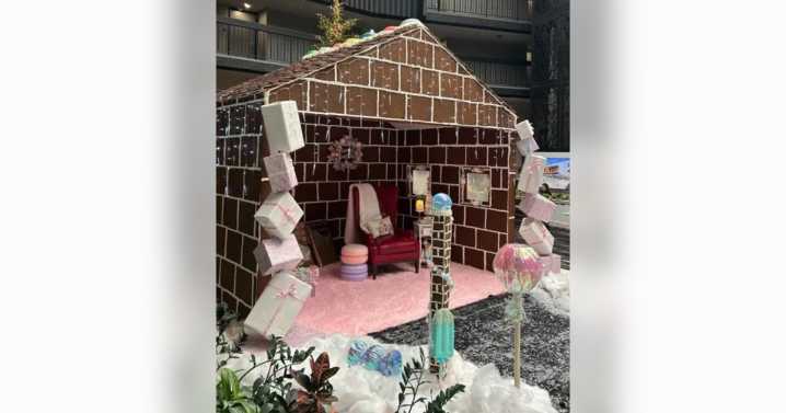 Spokane's Centennial Hotel showcases Washington's largest gingerbread house.