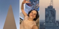 Rosalía mostró cómo fue su ascenso por el interior del Obelisco: de su asombro por la vista al guiño a Eva Perón