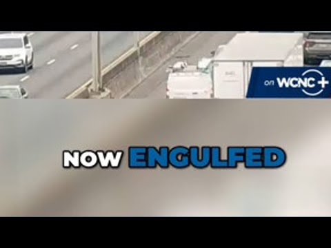 Car on fire on Charlotte highway