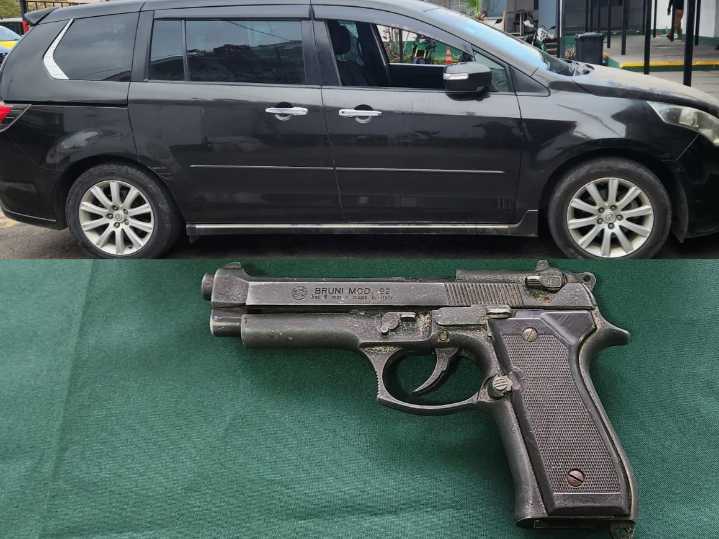 Hallaron una pistola al interior: Detienen en Arica a 3 ocupantes de vehículo con encargo por robo