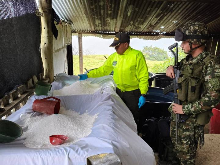 Ejército desmanteló laboratorio para el procesamiento de clorhidrato de cocaína en Boyacá