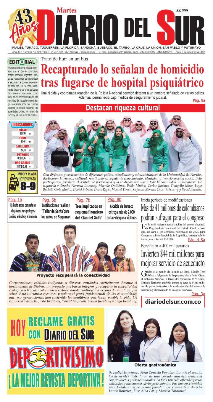 Portada 9 de diciembre de 2025