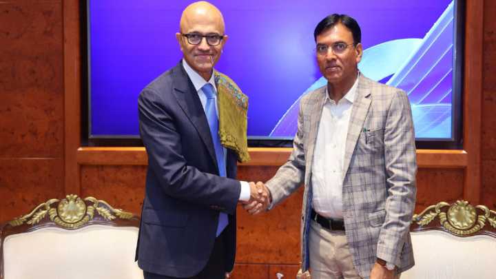 Ministry of Labour and Employment Signs MoU with Microsoft in presence of CEO Satya Nadella and Union Minister Mandaviya
