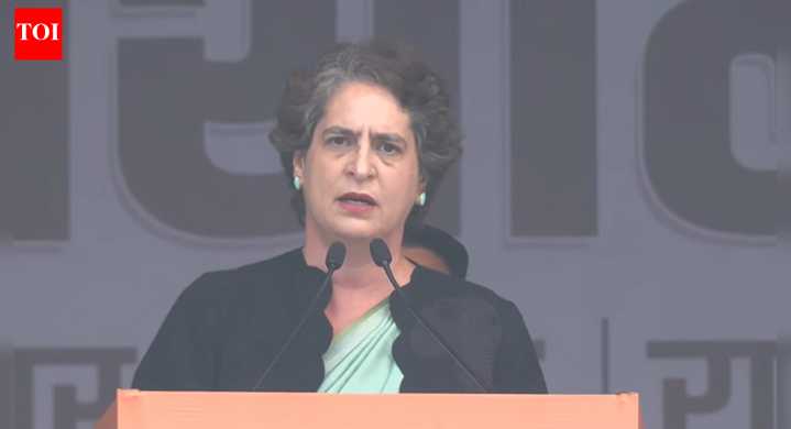 'Suspicion at every step': Priyanka Gandhi slams govt, EC at Congress mega rally