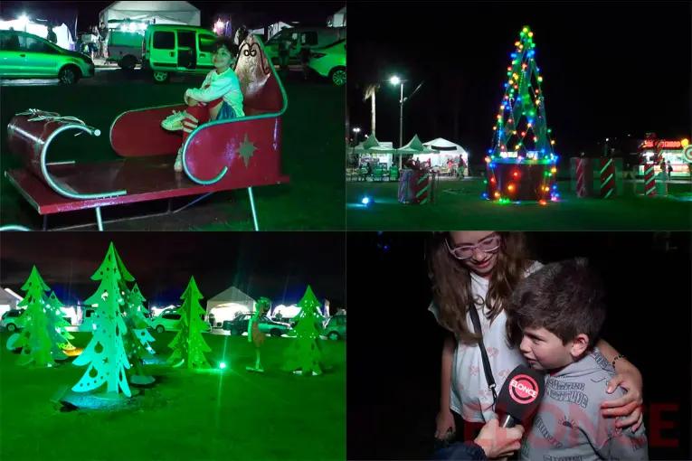 Se iluminó el Paseo Navideño en Plaza de las Colectividades