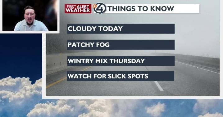 Calm today, but more slick, wintry weather is coming Thursday🌨️🌧️