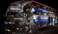 Four killed, 27 injured in bus-truck collision on Jaipur