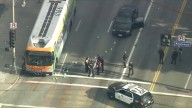 Suspect accused of stabbing man in Westlake shot by plainclothes detective, LAPD says
