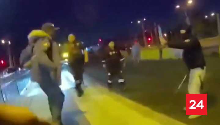 VIDEO: delincuente agredió con cuchillo y palo a guardia municipal de Independencia