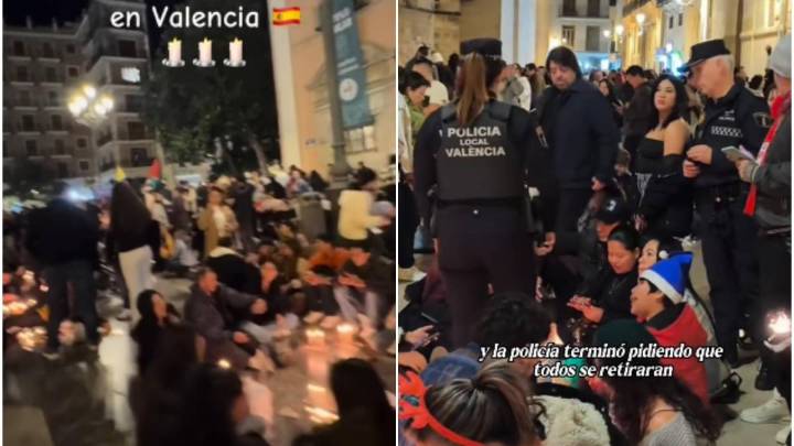 Celebración del Día de Velitas por colombianos en Valencia, España, generó polémica: fueron interrumpidos por la policía