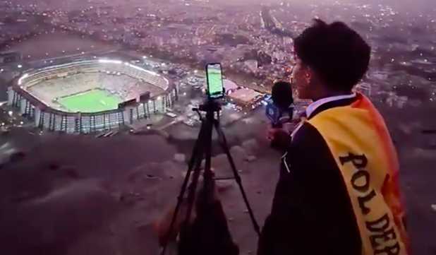 Conoce la historia de “Pol Deportes” joven que se ha vuelto viral por narrar la final de la Libertadores desde un cerro