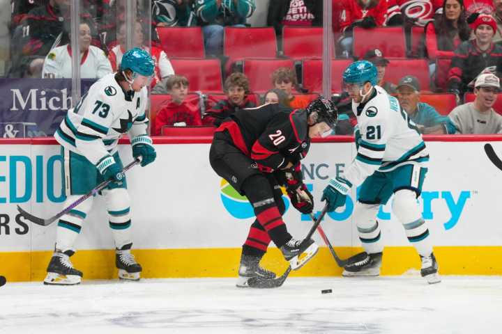 Macklin Celebrini helps Sharks earn rare win over Hurricanes - The Rink Live | Coverage of youth, junior, high school and college hockey