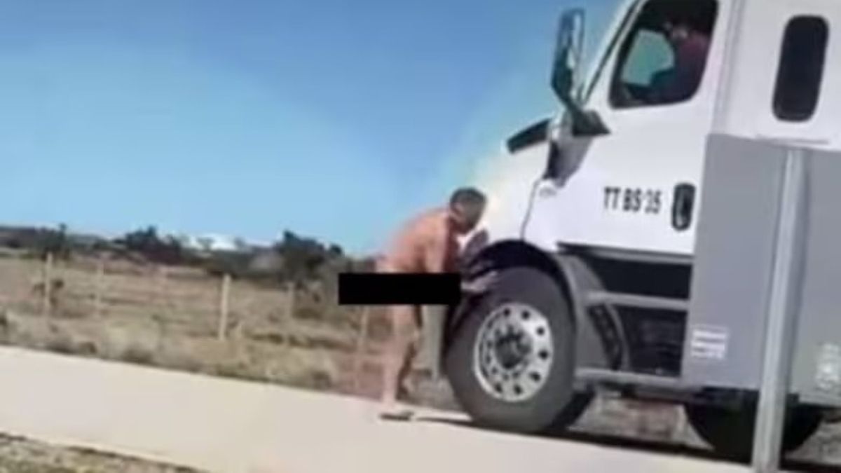 Caos en la ruta chilena: un hombre desnudo y borracho se lanzó sobre el auto de unos argentinos