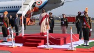 Prez Murmu lands in Manipur for 2-day visit amid statewide bandh, tight security