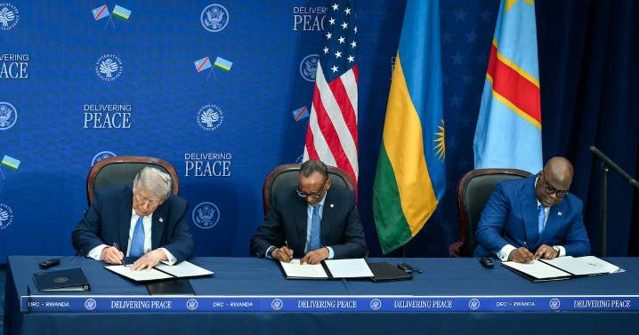 Trump encabeza firma de acuerdo de paz entre líderes de la República Democrática del Congo y Ruanda