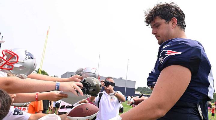 Patriots’ Will Campbell still can’t shake guard chatter despite strong rookie season