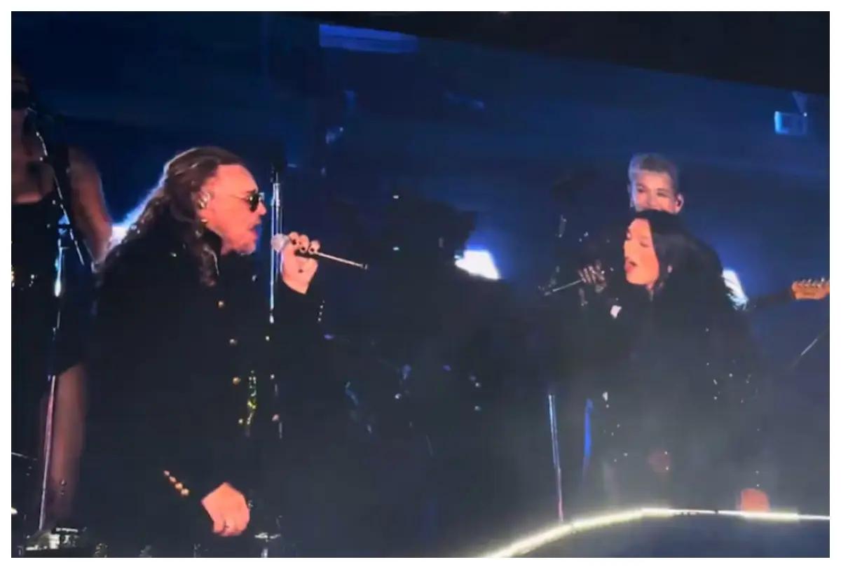 Dua Lipa sorprende en CDMX cantando “Oye Mi Amor” junto a Fher Olvera de Maná