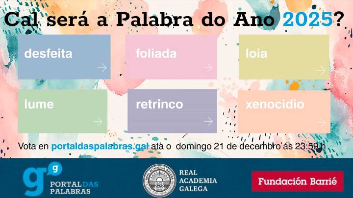 Galicia elige su Palabra del Año: seis candidatas y una votación abierta a todos