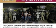 En acciones de seguridad y vigilancia, se detienen a tres personas por presuntos delitos Contra la Salud y Portación de Arma de Fuego