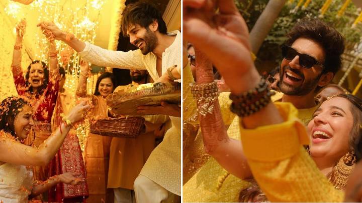 MP News: Actor Kartik Aryan In Gwalior For Sister's Wedding; Lights Up Haldi Ceremony With Dance -