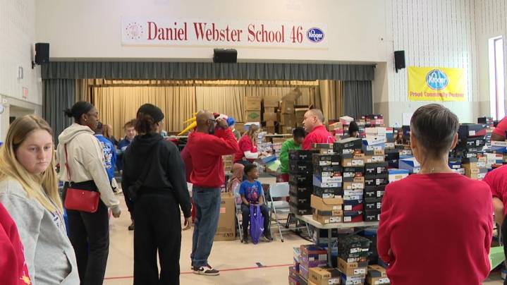 Kroger's annual 'Shoe Day' provides holiday gifts to IPS students