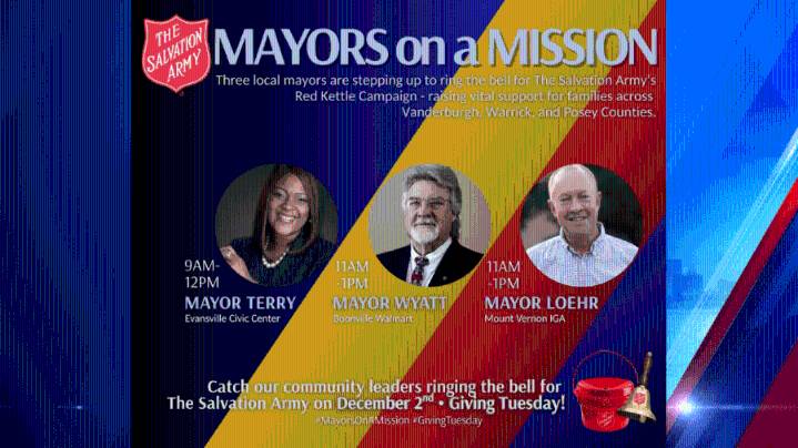 Local Indiana mayors ring the bell for Giving Tuesday