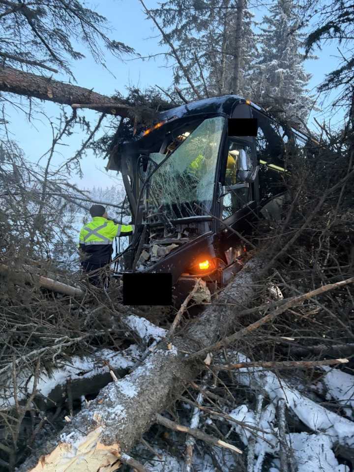 Bus carrying junior hockey team crashes in northern Alberta, two sent to hospital