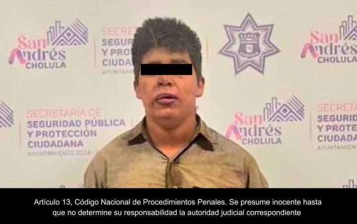 Detienen en San Andrés Cholula a joven señalado como probable responsable de feminicidio