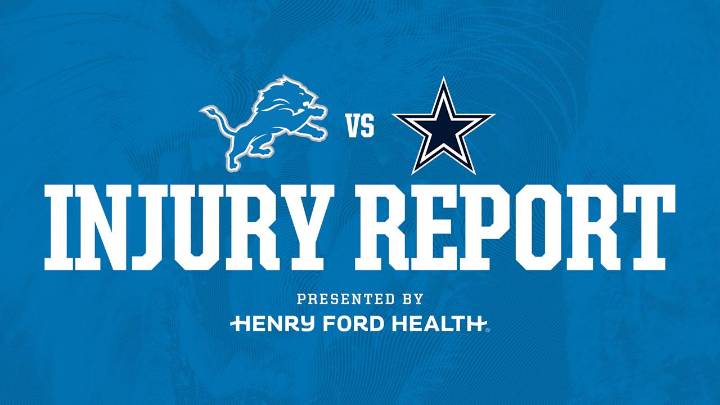 Lions vs. Cowboys injury report: Dec. 3