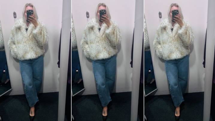 I Tried On The To-Be Viral M&S Faux Fur Jacket