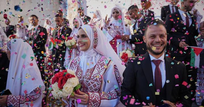 Mass wedding in Gaza celebrates new life after years of war and tragedy