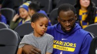 Draymond Green keeps mouth shut with son on Warriors bench