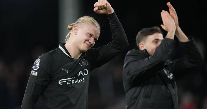 Erling Haaland scores 100th Premier League goal as Man City holds on to beat Fulham 5