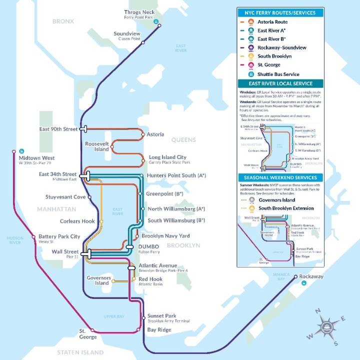 NYC Ferry will begin running service on new revamped routes on Monday