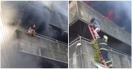 Mujer arriesga su vida para salvar a sus perros durante un incendio en Filipinas