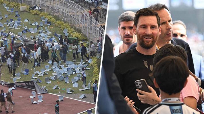 Estatua gigante, caos con fanáticos iracundos, insólita escena con un ministro: Las imágenes del viaje de Lionel Messi por la India