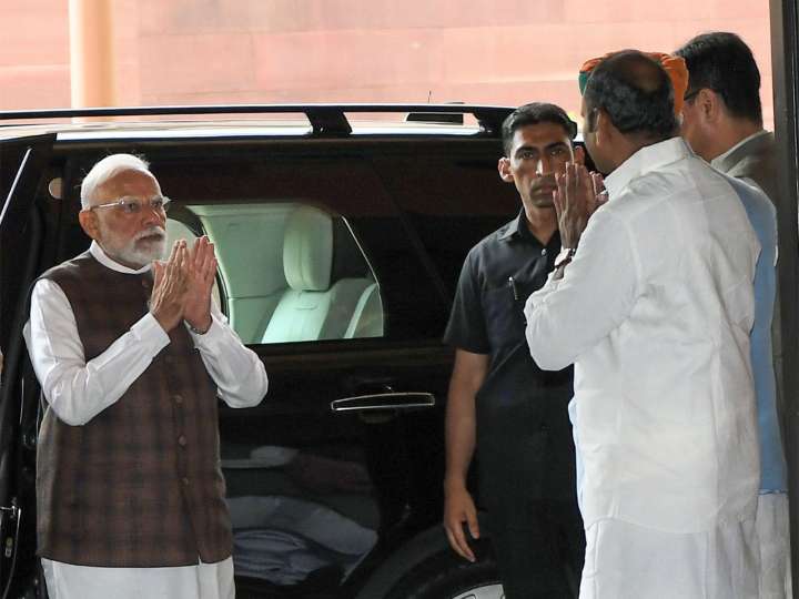 PM Modi arrives for NDA Parliamentary party meeting