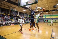 High school boys basketball: Falcons throw down; Mustangs can’t find the range