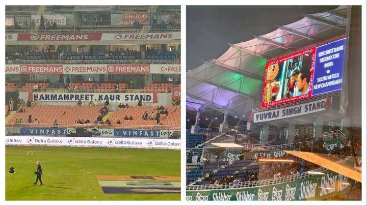 Watch: Landmark moment as Mullanpur Stadium unveils stands honouring Yuvraj Singh and Harmanpreet Kaur