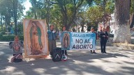 Agrupación provida protesta contra despenalización del aborto en Tlaxcala