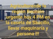 Agricultores se preparan para tomar la caseta de Saucillo y dar libre paso, en protesta por la nueva Ley de Aguas Nacionales