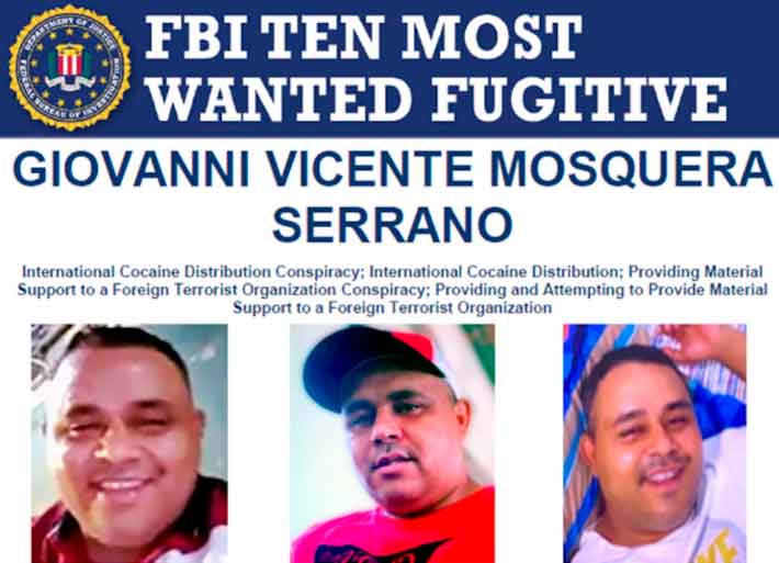 EEUU eleva a 5 millones de dólares la recompensa por el líder del Tren de Aragua, Giovanni Mosquera