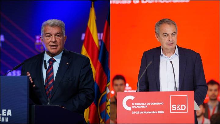 Laporta se deshace en elogios a Zapatero: "Quería venir al Camp Nou, era del Barça, un culé de León"