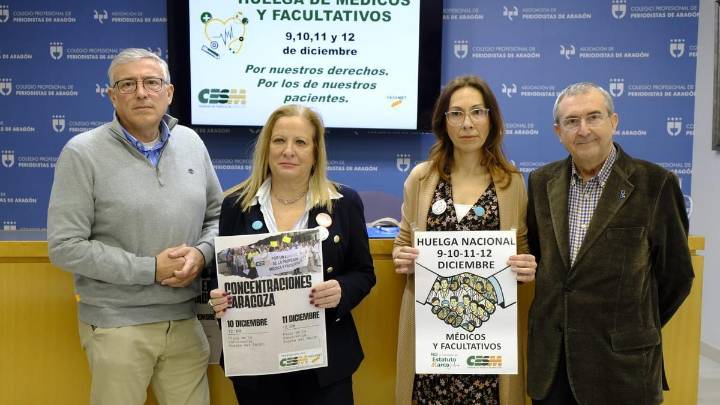 Los sindicatos médicos de Aragón aprovechan la huelga estatal para plantear otra a la DGA y reclamar mejoras
